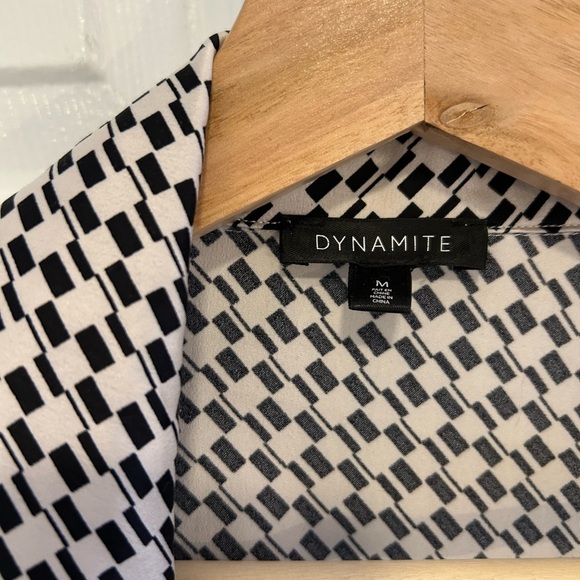 Dynamite Checkered Top with Tie - Picture 10 of 10